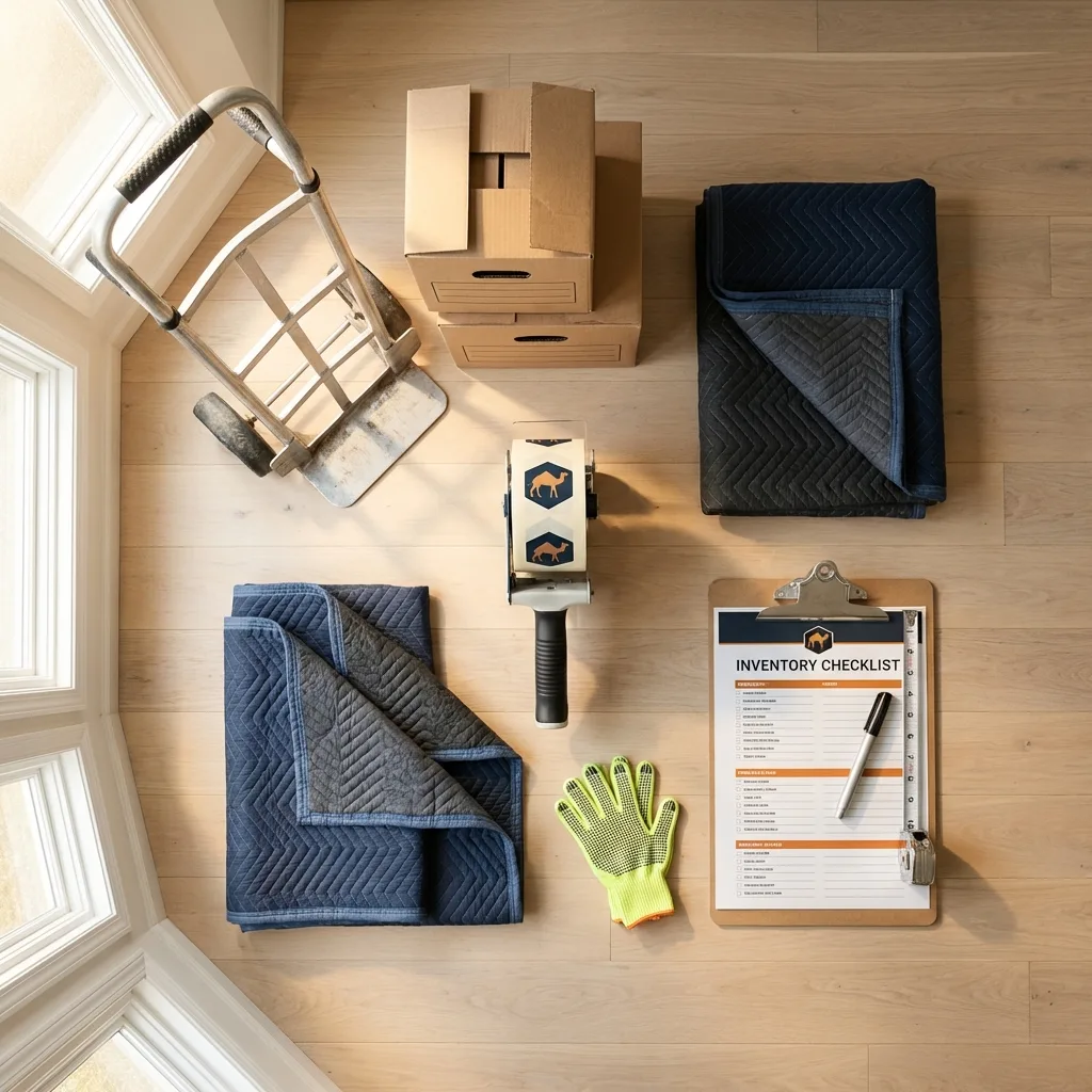 Professional moving supplies and packing materials layout for Sour Lake residential relocations